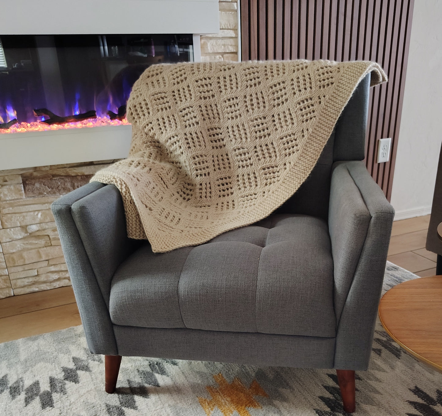 Chalet Windows Throw Knitting Pattern