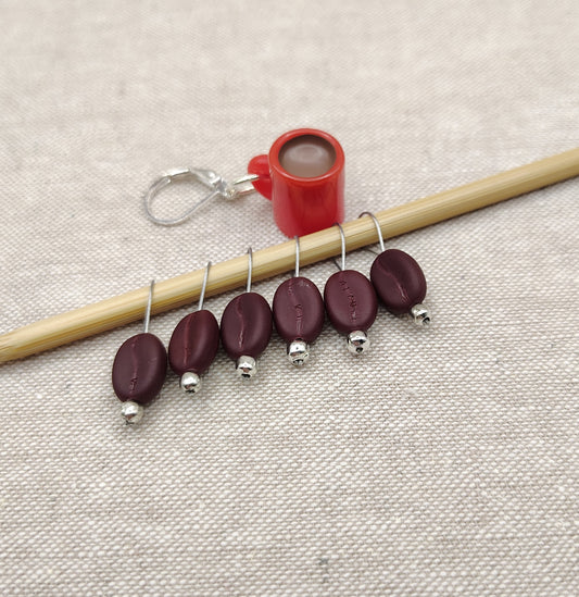 Coffee Bean Stitch Markers