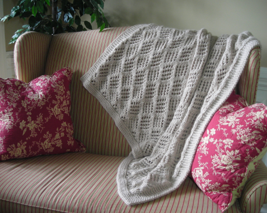 Chalet Windows Throw Knitting Pattern