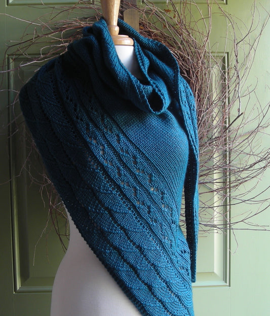 A Walk on the Beach Shawl, knitting pattern, lavenderhillknits.com