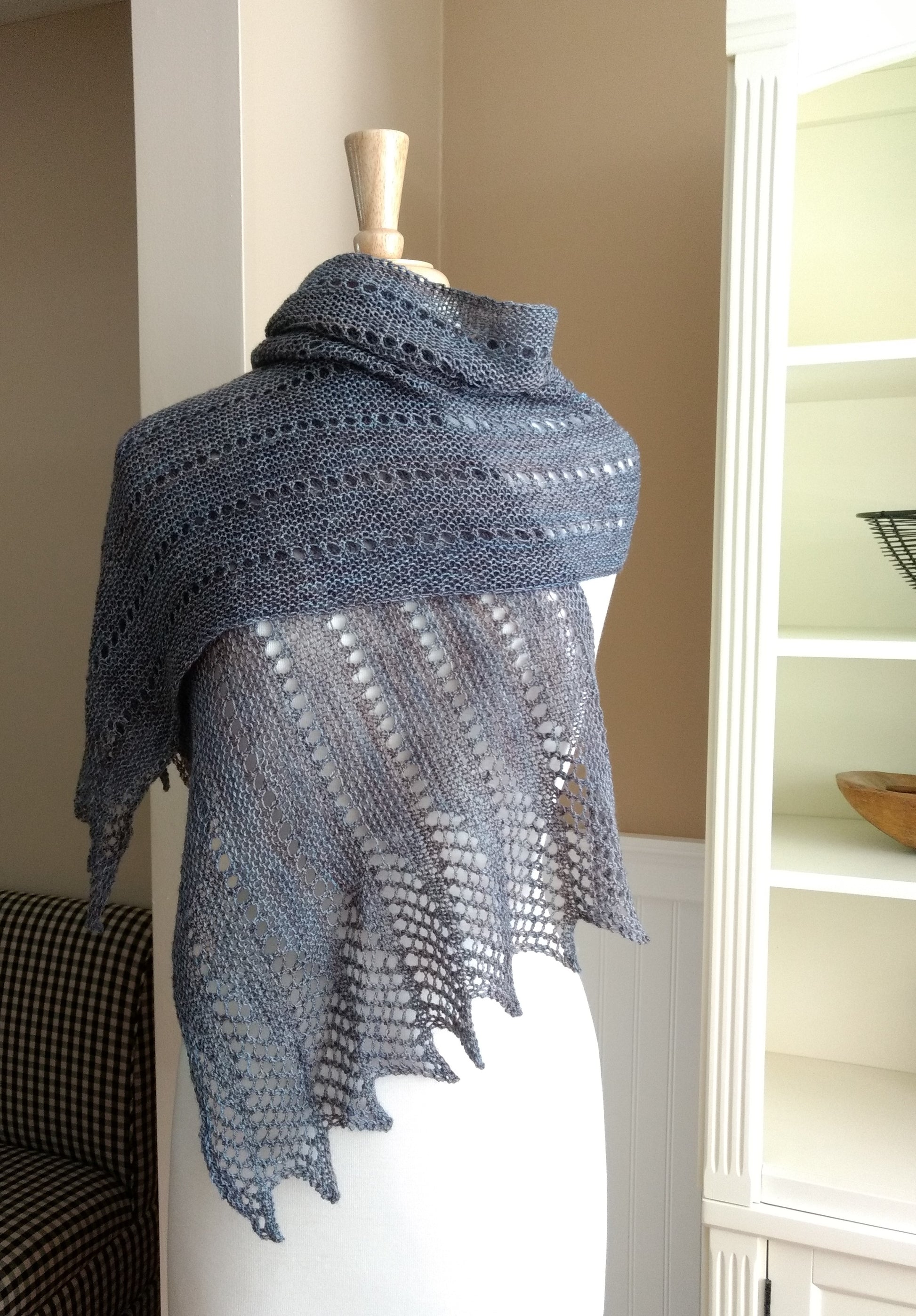 Mistral Scarf, knitting pattern, lace scarf, shawl