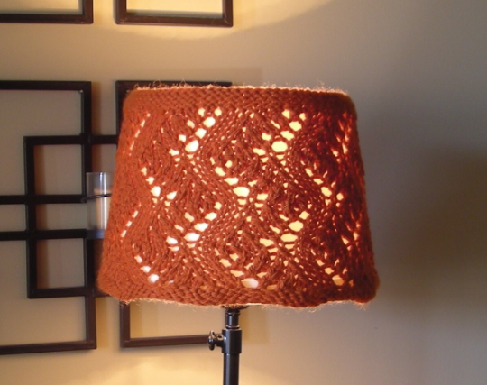 Crazy Lace Lampshade Cover Knitting Pattern