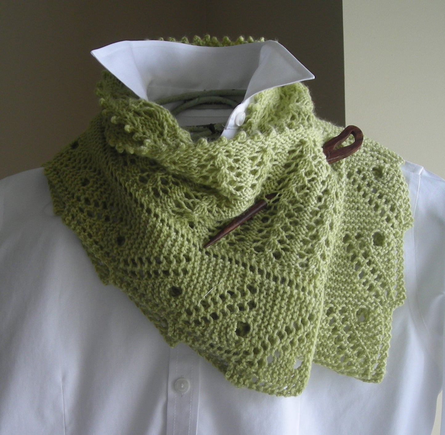 Front Porch Fern Leaf Lace Scarf Knitting Pattern