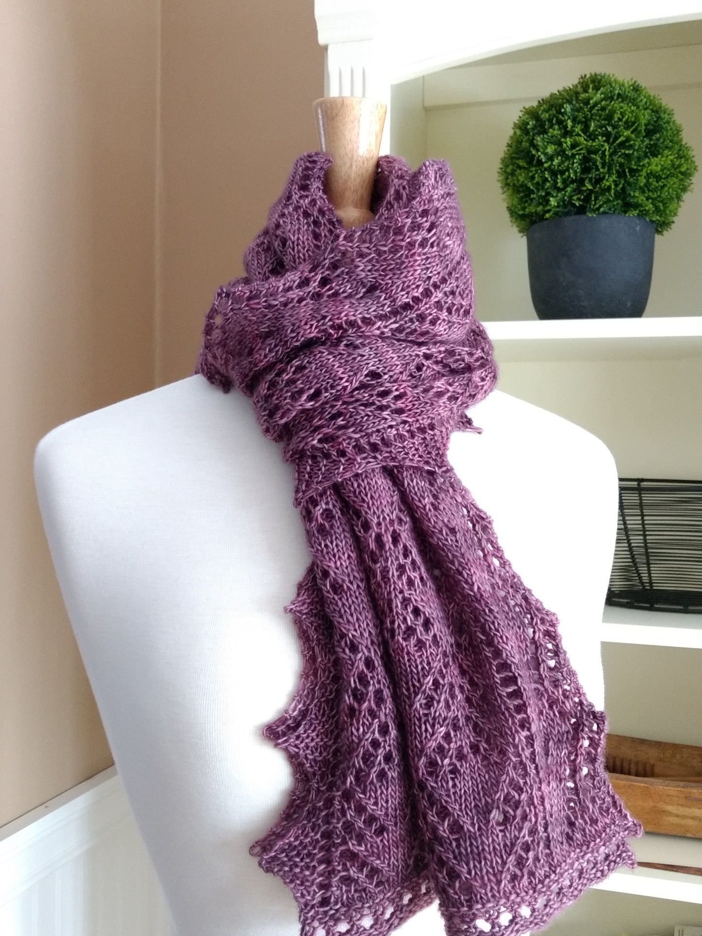 Smoky Mountain Morning Mist Scarf Knitting Pattern