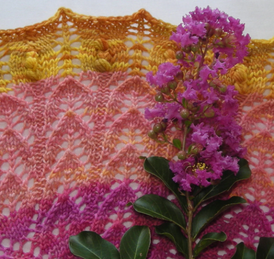 Crape Myrtle Shawl and Scarf Knitting Pattern