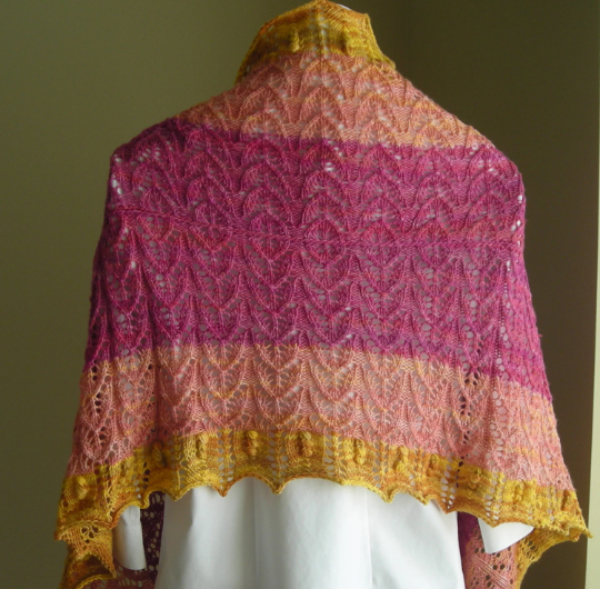 Crape Myrtle Shawl and Scarf Knitting Pattern