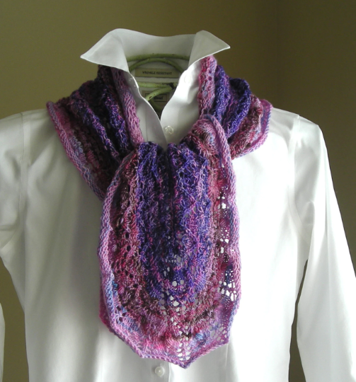 Crape Myrtle Shawl and Scarf Knitting Pattern