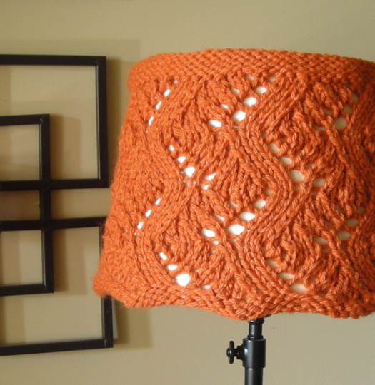 Crazy Lace Lampshade Cover Knitting Pattern